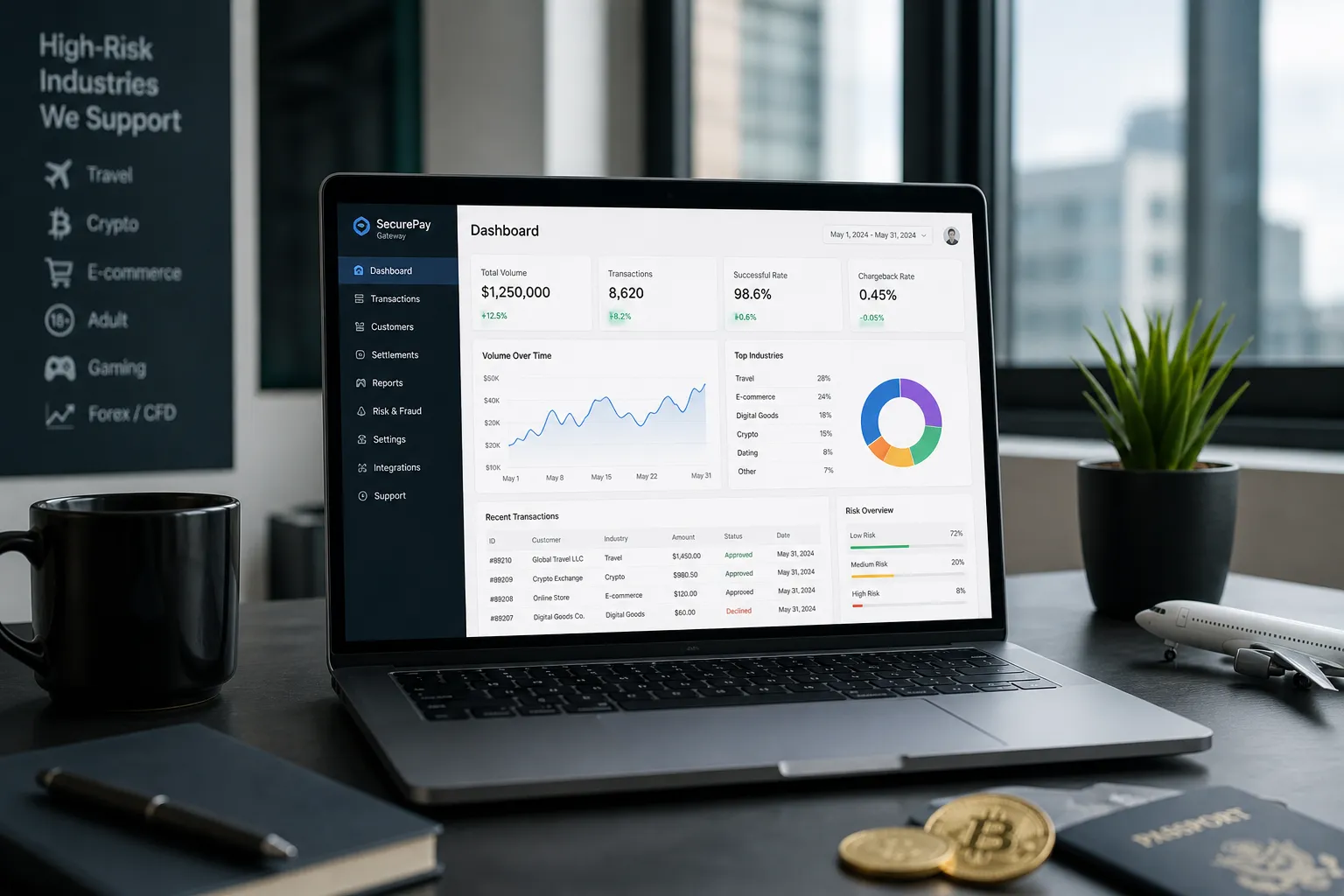 Доставчици на Търговски Сметки за Висок Риск | RoxPay
